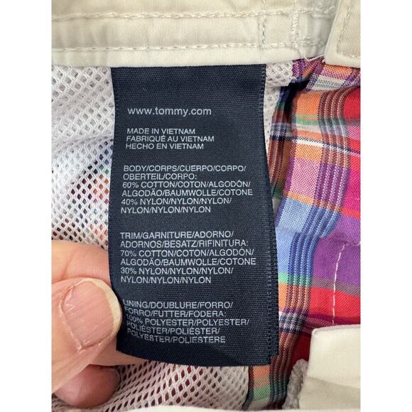 Twee Plaid Tommy Hilfiger Board Shorts Swim Trunks 2010 Era Men's Medium Retro - Picture 7 of 10